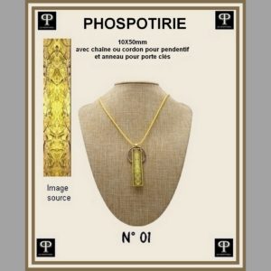 Phospotirie version TOTEM 10X50 mm N°01 pour pendentifs ou porte-clés