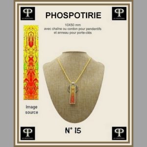 Phospotirie version TOTEM 10X50 mm N°15 pour pendentifs ou porte-clés