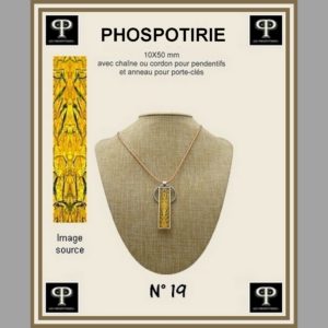 Phospotirie version TOTEM 10X50 mm N°19 pour pendentifs ou porte-clés