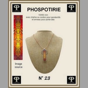Phospotirie version TOTEM 10X50 mm N°23 pour pendentifs ou porte-clés