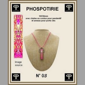 Phospotirie version TOTEM 10X50 mm N°03 pour pendentifs ou porte-clés