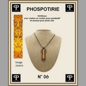 Phospotirie version TOTEM 10X50 mm N°06 pour pendentifs ou porte-clés