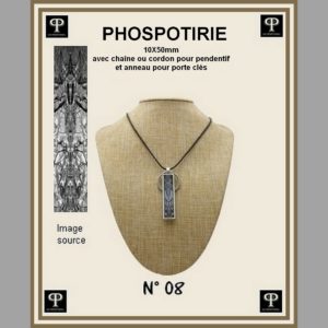 Phospotirie version TOTEM 10X50 mm N°08 pour pendentifs ou porte-clés