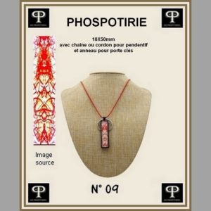 Phospotirie version TOTEM 10X50 mm N°09 pour pendentifs ou porte-clés